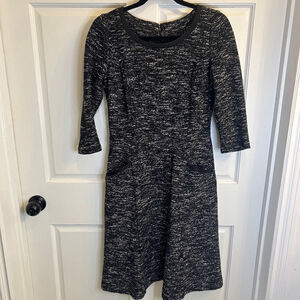 Women's Talbots Black & White tweed Dress Size 2